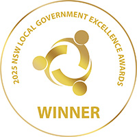 2025 Winners Badge - NSW Local Government Professionals Awards