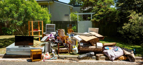 Pile of rubbish outside