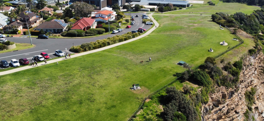 Aerial view of Mona Vale headland