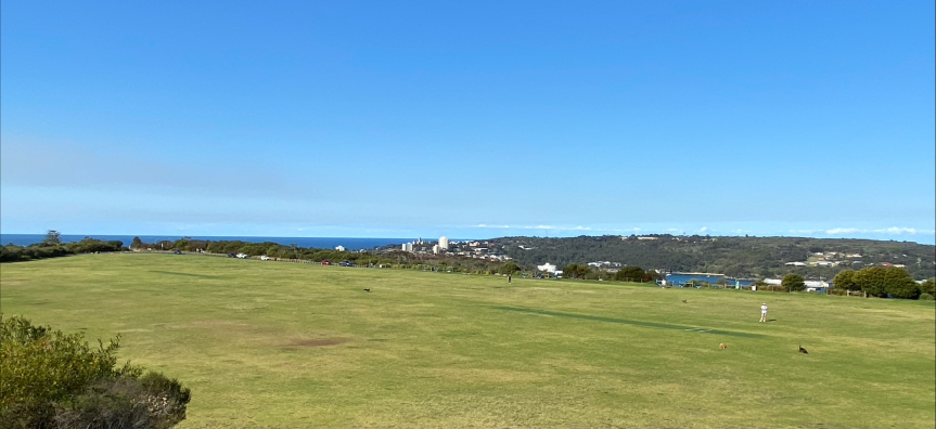 view across sportsfield