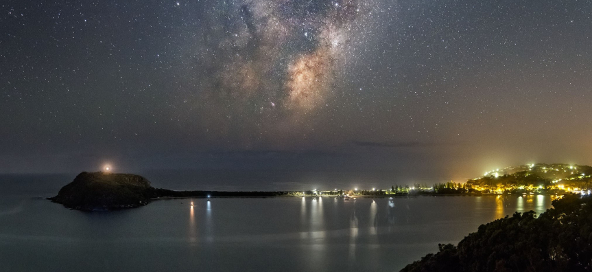 Looking towards Palm Beach at night 