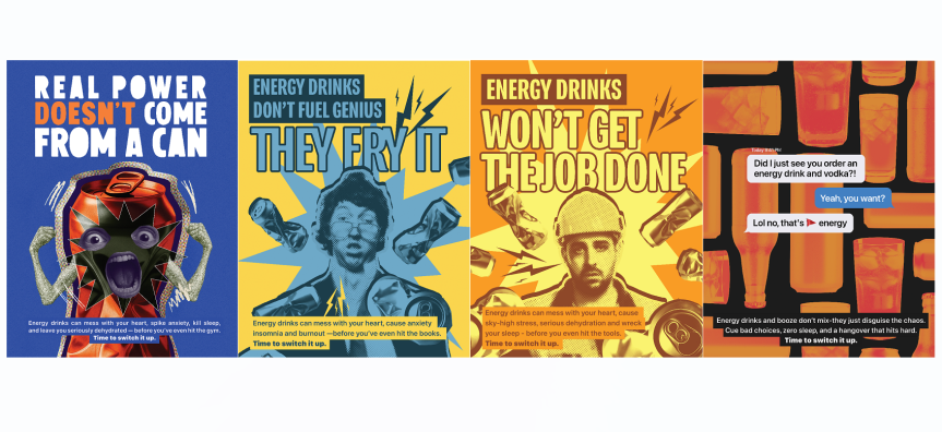 AOD energy drinks poster