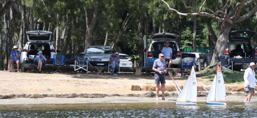 Radio Model Yacht on the lagoon