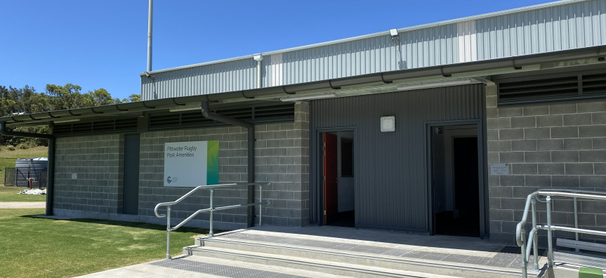 external view of Pittwater Rugby Park amenities 