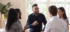 Group of people chatting