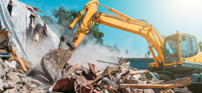 Photo of dust coming from construction