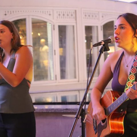 Coolangatta playing on stage